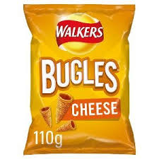Walkers Bugles Cheese Flavour Corn Snack (CASE OF 12 x 110g)