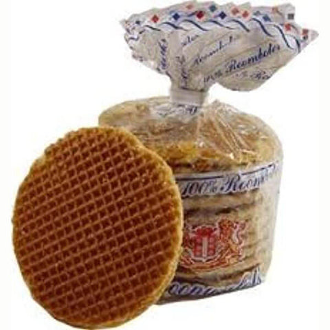 Verwey Stroop Waffles, Syrup Waffles with Butter Filling (Pack of 8) (CASE OF 12 x 250g)