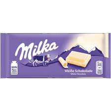 Milka White Chocolate Bar (HEAT SENSITIVE ITEM - PLEASE ADD A THERMAL BOX TO YOUR ORDER TO PROTECT YOUR ITEMS (CASE OF 22 x 100g)