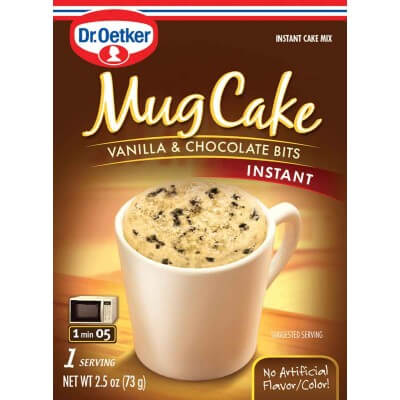 Dr Oetker Mug Cake Vanilla and Chocolate Bits (CASE OF 12 x 73g)