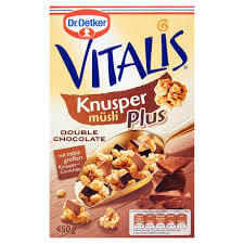 Dr Oetker Vitalis Knusper Plus Double Chocolate Muesli (CASE OF 7 x 450g)