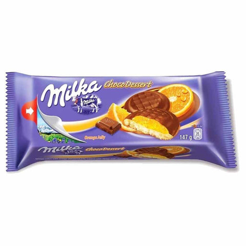 Milka Choco Dessert Cookies with Orange Jelly  HEAT SENSITIVE ITEM. PLEASE ADD ITEM 122942 TO THE ORDER TO TRY TO PROTECT CHOCOLATES FROM HEAT DAMAGE. (CASE OF 24 x 147g)