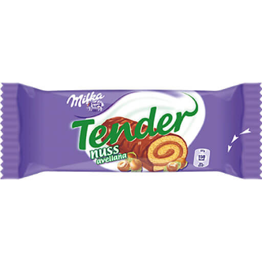 Milka Tender Mini Roll with Hazelnut Cream Filling (CASE OF 21 x 37g)