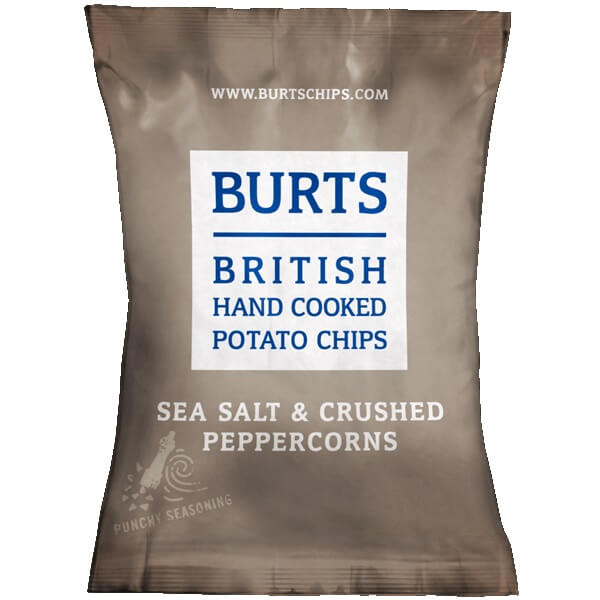 Burts Crisps - Sea Salt And Crushed Peppercorn Potato Chips (CASE OF 10 x 150g)