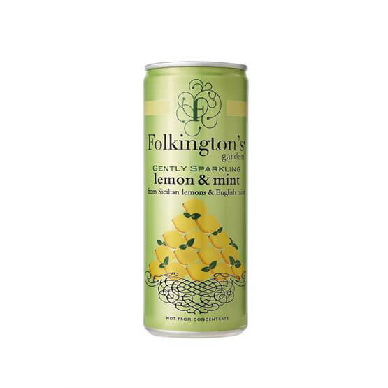 Folkingtons Lemon and Mint Gently Sparkling Can (CASE OF 12 x 250ml)