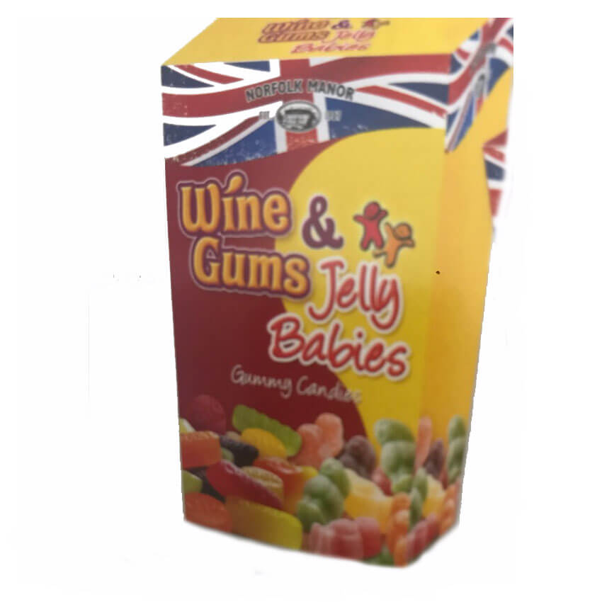 Norfolk Manor Wine Gums And Jelly Babies Carton (CASE OF 6 x 500g)