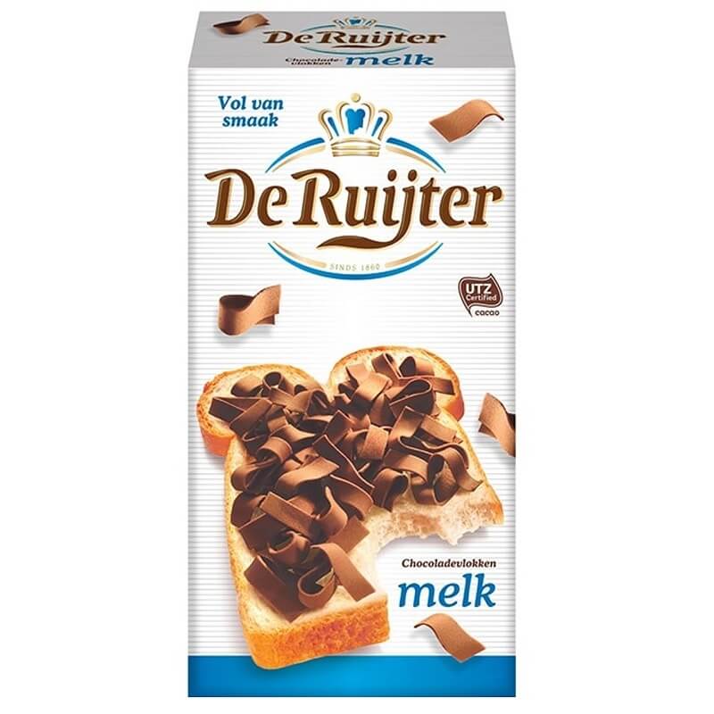 De Ruijter Milk Chocolate Flakes (Heat Sensitive) (CASE OF 14 x 300g)