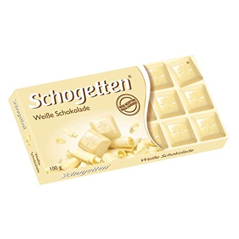 Schogetten White Chocolate Bar (HEAT SENSITIVE ITEM - PLEASE ADD A THERMAL BOX TO YOUR ORDER TO PROTECT YOUR ITEMS (CASE OF 15 x 100g)