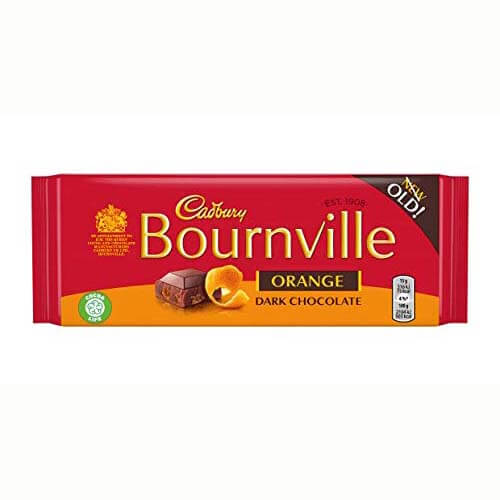 Cadbury Bournville Orange Bar (HEAT SENSITIVE ITEM - PLEASE ADD A THERMAL BOX TO YOUR ORDER TO PROTECT YOUR ITEMS (CASE OF 18 x 100g)