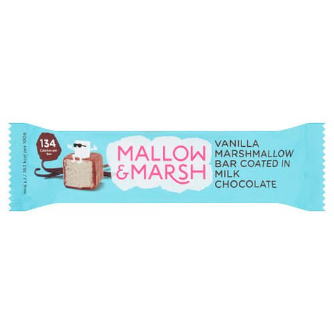 Mallow and Marsh Marshmallow Bar - Vanilla Coated in Milk Chocolate (CASE OF 12 x 35g)