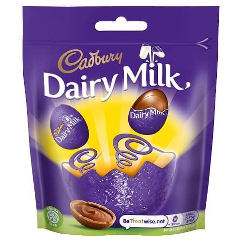 Cadbury Dairy Milk Mini Eggs Bag (CASE OF 18 x 77g)