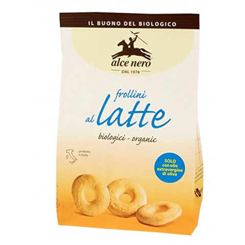 Alce Nero Frollini Organic Milk Biscuits (CASE OF 12 x 250g)