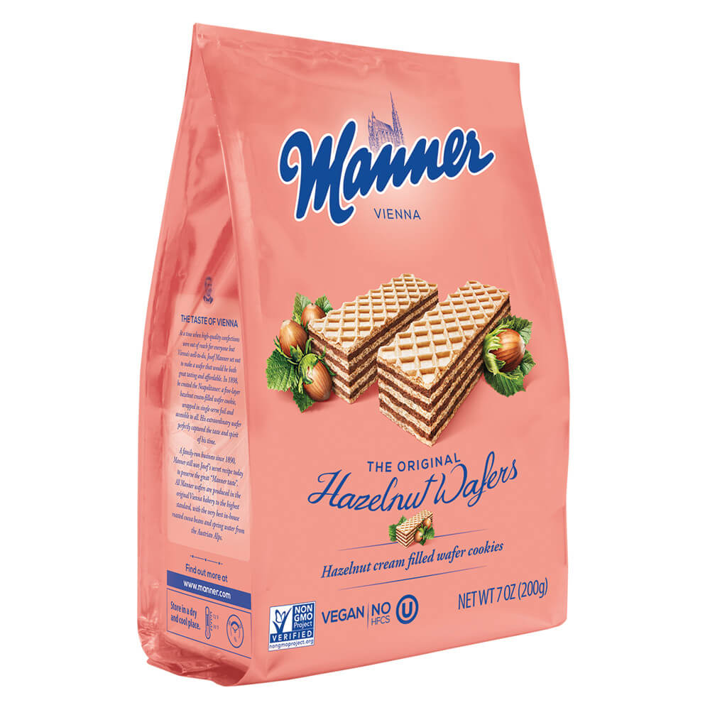 Manner Original Neapolitaner Hazelnut Wafer Bag (CASE OF 12 x 200g)