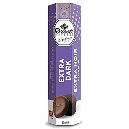 Droste Pastille Extra Dark Chocolate Tube (CASE OF 12 x 85g)