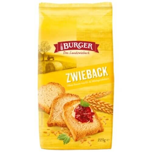 Burger Zwieback (CASE OF 12 x 225g)