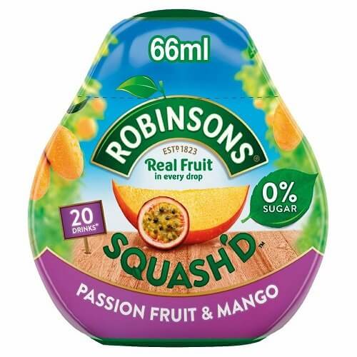 Robinsons Squashed Passion Fruit and Mango No Added Sugar (CASE OF 6 x 66ml)