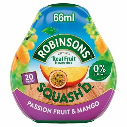 Robinsons Squashed - Passion Fruit and Mango No Added Sugar (CASE OF 6 x 66ml)