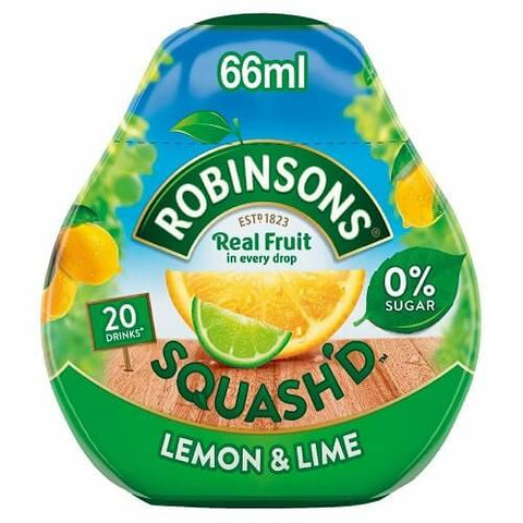 Robinsons Squashed - Lemon Lime No Added Sugar (CASE OF 6 x 66ml)