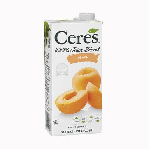 Ceres Peach Juice Carton (Kosher) (CASE OF 12 x 1L)