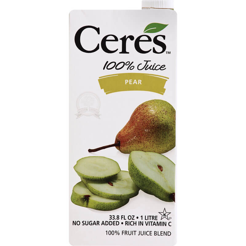 Ceres Pear Juice Carton (Kosher) (CASE OF 12 x 1L)