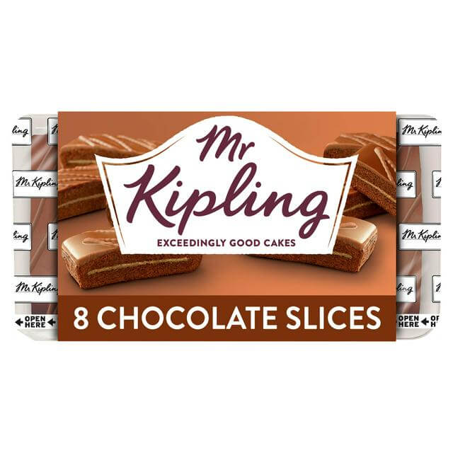 Mr Kipling Chocolate Slices Cake (Pack of 8 Slices) (CASE OF 9 x 264g)