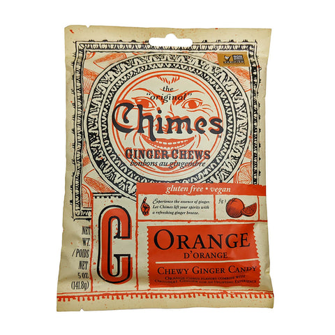 Chimes Ginger Chews Orange Flavor (CASE OF 20 x 141.8g)
