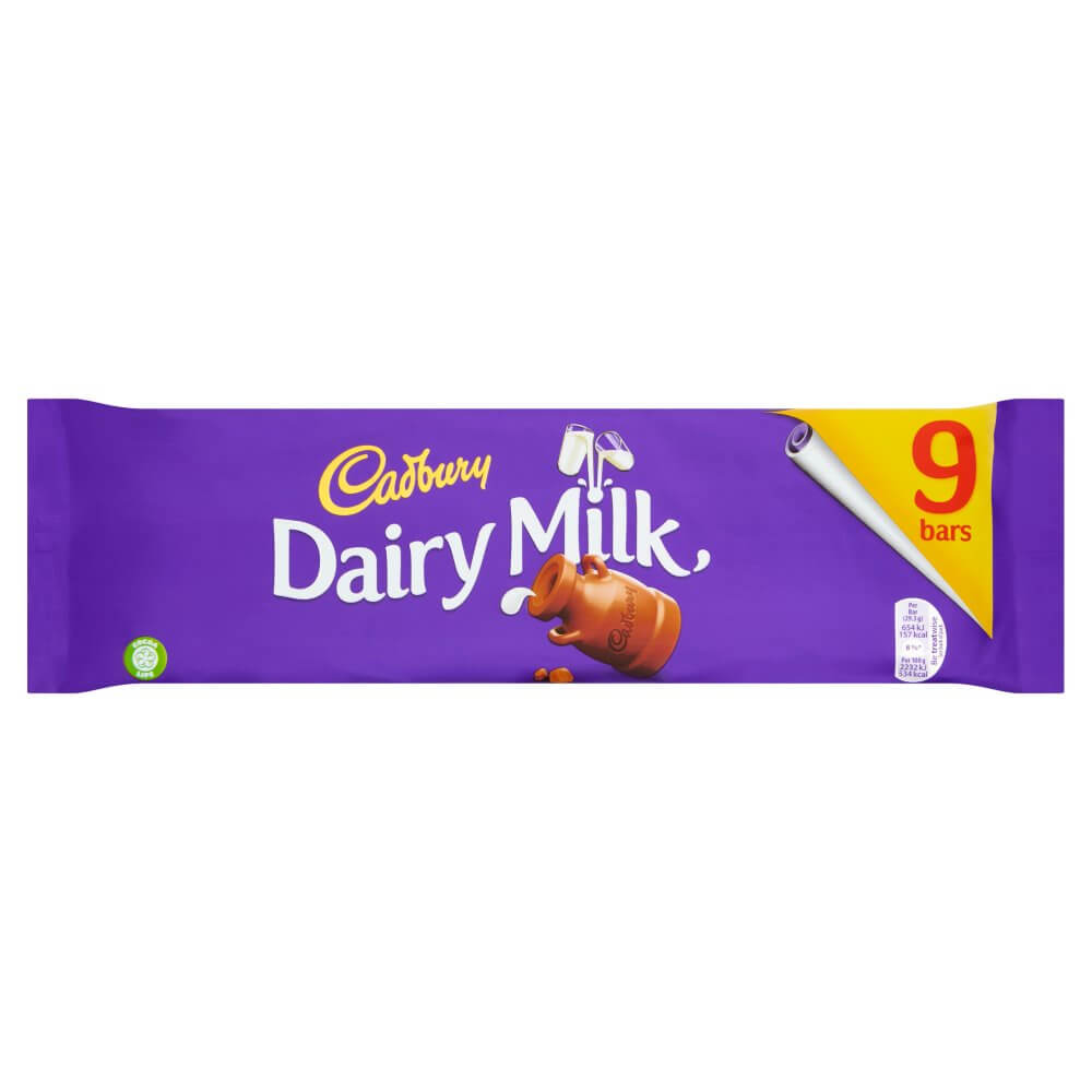 Cadbury Dairy Milk 9 Pack (HEAT SENSITIVE ITEM - PLEASE ADD A THERMAL BOX TO YOUR ORDER TO PROTECT YOUR ITEMS (CASE OF 14 x 244.8g)
