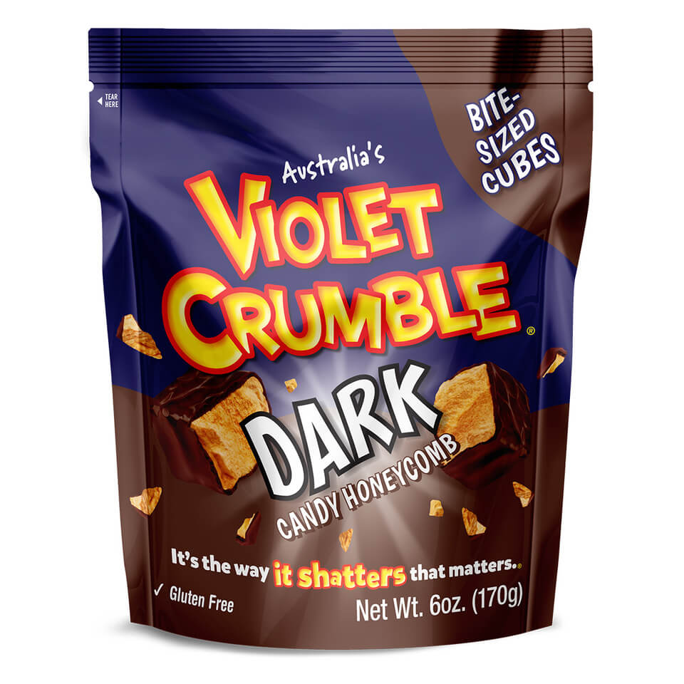 Nestle Violet Crumble Dark Chocolate, Honeycomb Bar Covered in Dark Chocolate (HEAT SENSITIVE ITEM - PLEASE ADD A THERMAL BOX TO YOUR ORDER TO PROTECT YOUR ITEMS (CASE OF 8 x 170g)