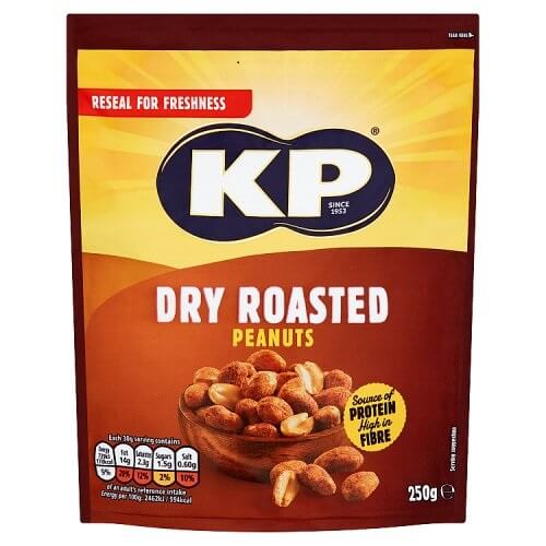 KP Dry Roasted Peanuts (CASE OF 12 x 250g)