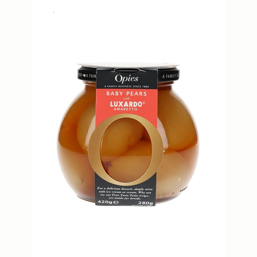 Opies Baby Pears Luxardo Amaretto (CASE OF 6 x 420g)