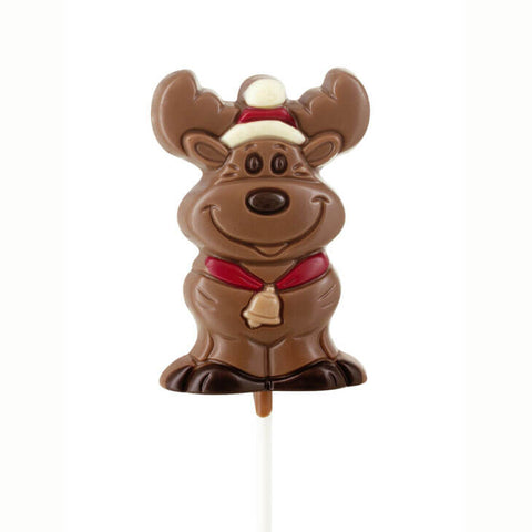 Belfine Reindeer Reni Milk Chocolate Lollipop (CASE OF 24 x 25g)