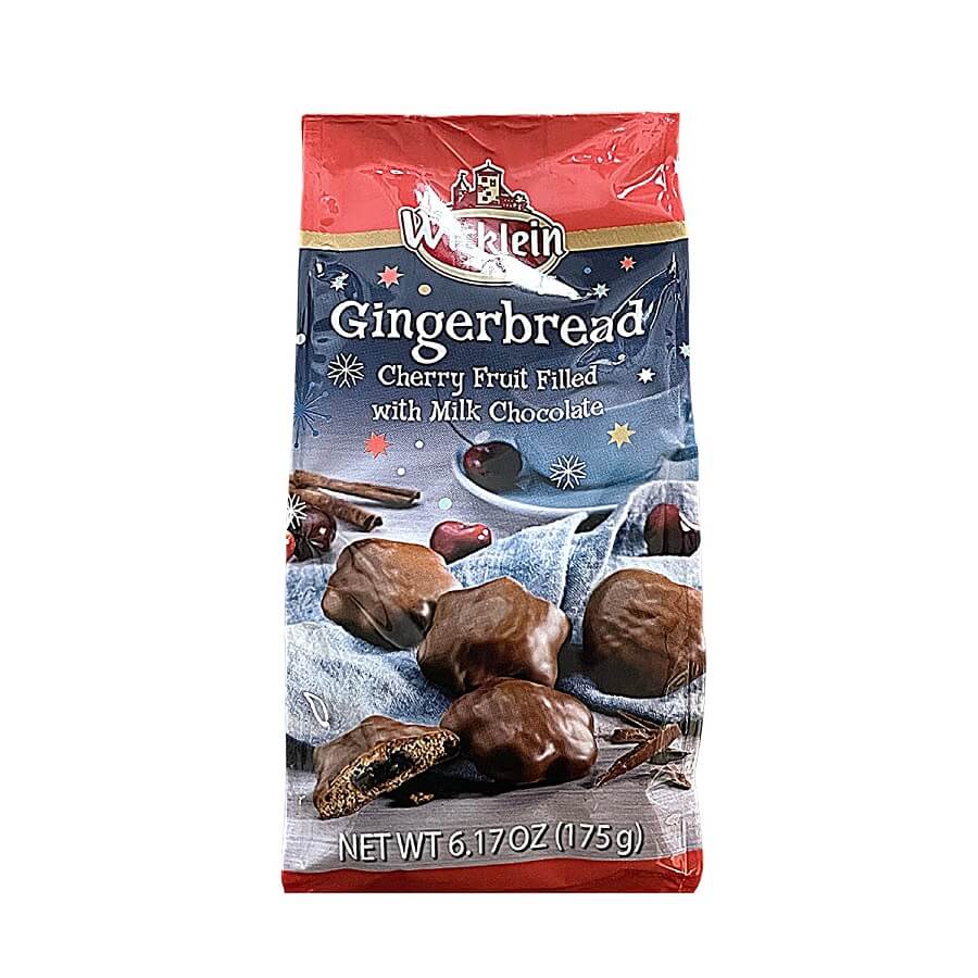 Wicklein Milk Chocolate Cherry Gingerbread Bag (CASE OF 12 x 175g)
