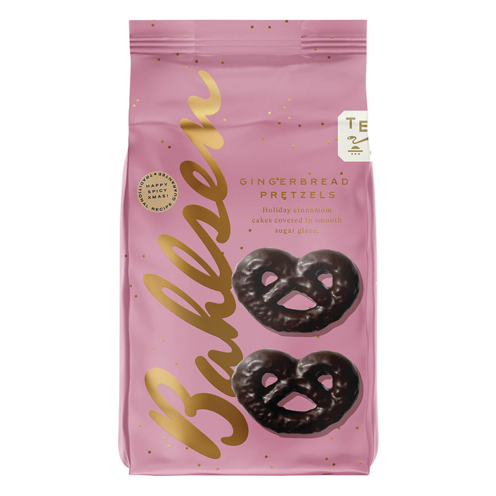 Bahlsen Gingerbread Pretzels Bag Soft Gingerbread Pretzel with Dark Chocolate Coating (CASE OF 10 x 250g)