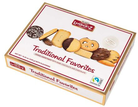 Lambertz Traditional Favorites with Semi Sweet Dark and Milk Chocolate Cookies (CASE OF 8 x 420g)