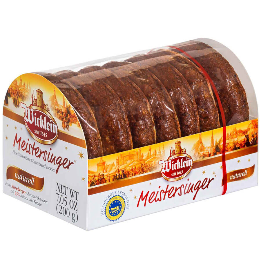 Wicklein Feine Nuernberger Meistersinger Oblaten Lebkuchen Naturell (CASE OF 21 x 200g)