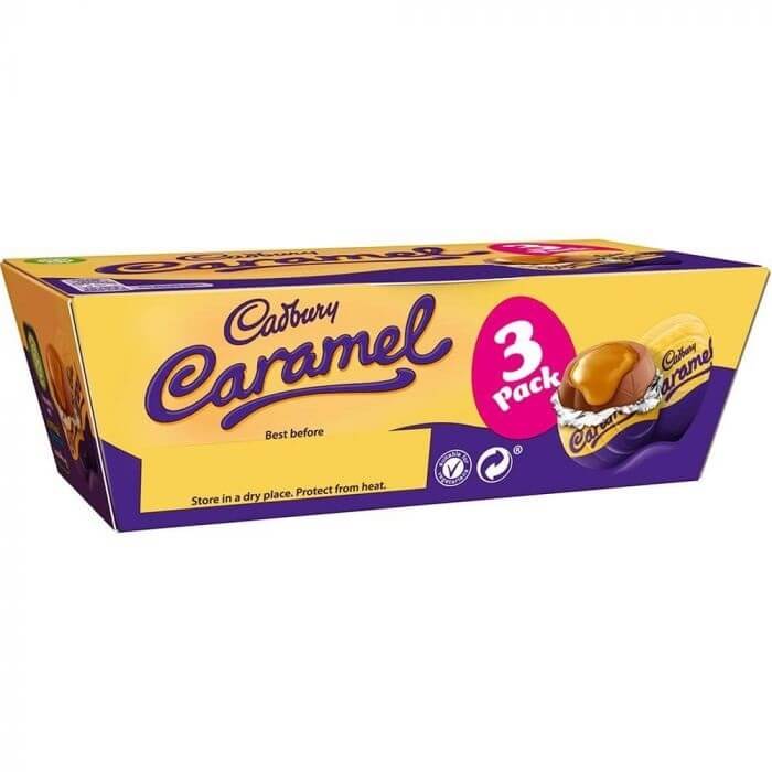 Cadbury Dairy Milk Caramel Egg 3 Pack (CASE OF 42 x 120g)