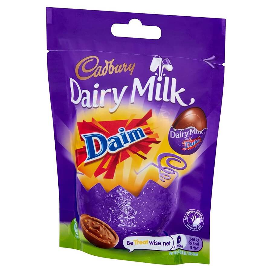 Cadbury Daim Mini Eggs (CASE OF 18 x 77g)