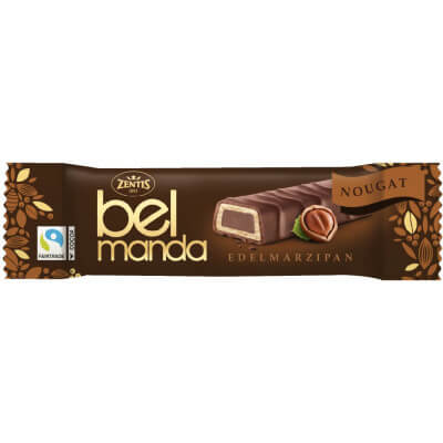 Zentis Belmanda Nougat with Marzipan (HEAT SENSITIVE ITEM - PLEASE ADD A THERMAL BOX TO YOUR ORDER TO PROTECT YOUR ITEMS (CASE OF 18 x 40g)