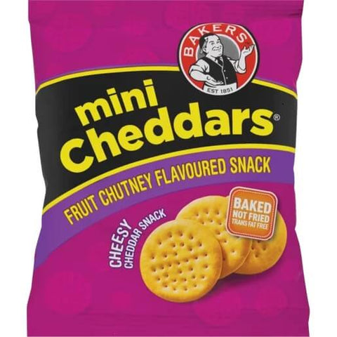 Bakers Mini Cheddars Singles Fruit Chutney (CASE OF 36 x 33g)