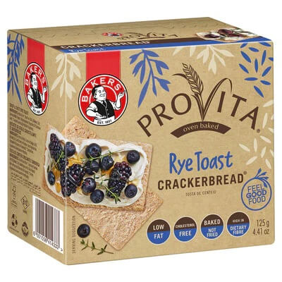 Bakers Provita Crackerbread Rye (CASE OF 12 x 125g)