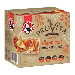 Bakers Provita Crackerbread Wheat (CASE OF 12 x 125g)