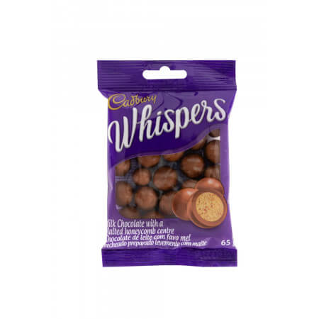 Cadbury Dairy Milk Whispers (HEAT SENSITIVE ITEM - PLEASE ADD A THERMAL BOX TO YOUR ORDER TO PROTECT YOUR ITEMS (CASE OF 24 x 65g)