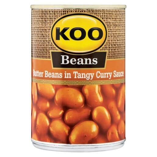 Koo Butter Curried Butter Beans - Tangy (CASE OF 12 x 410g)