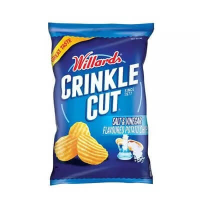 Willards Crinkle Cut Salt Vinegar (CASE OF 20 x 125g)