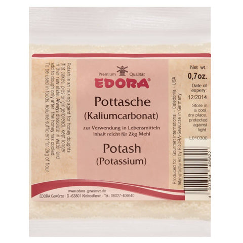 Edora Pottashe Potassium Carbonate (CASE OF 25 x 20g)