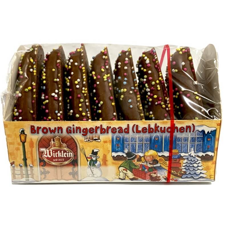 Wicklein Chocolate Gingerbread Hearts With Sprinkles (CASE OF 18 x 215g)