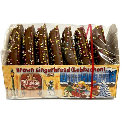 Wicklein Chocolate Gingerbread Hearts With Sprinkles (CASE OF 18 x 215g)