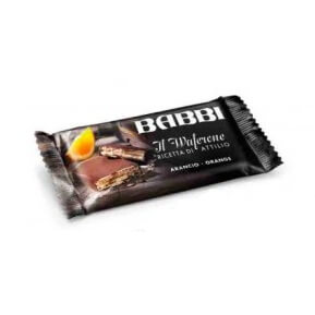 Babbi Waferone Orange Cream Dark Chocolate Covered Wafer (CASE OF 48 x 25g)