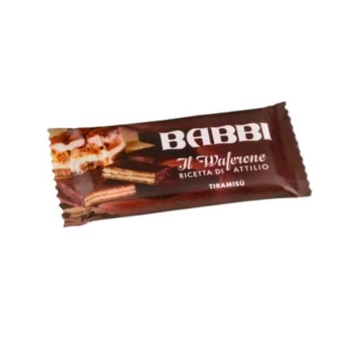 Babbi Waferone Tiramisu Cream Dark Chocolate Covered Wafer (CASE OF 48 x 25g)