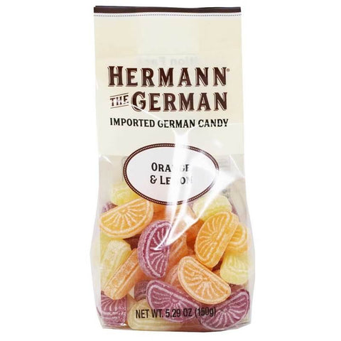 Herman The German Orange and Lemon Candy (CASE OF 12 x 150g)